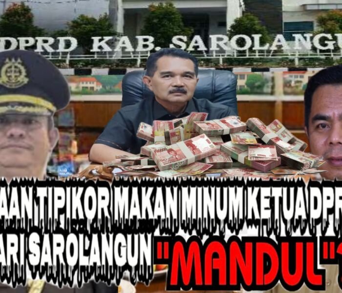 DUGAAN TIPIKOR MAKAN MINUM KETUA DPRD,ADA APA DENGAN KEJARI SAROLANGUN?