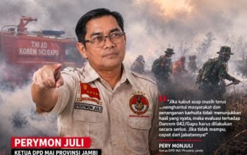 Asap Karhutla Masih Menghantui Jambi, MAI Desak Danrem 042/Gapu Di Evaluasi Jika Tak Mampu Atasi Kebakaran