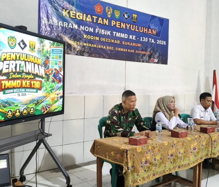 Satgas TMMD Ke-130 Kodim 0622/Sukabumi Dorong Kedaulatan Pangan, Dinas Pertanian Fasilitasi 1.280 Bibit Tanaman Bagi Petani
