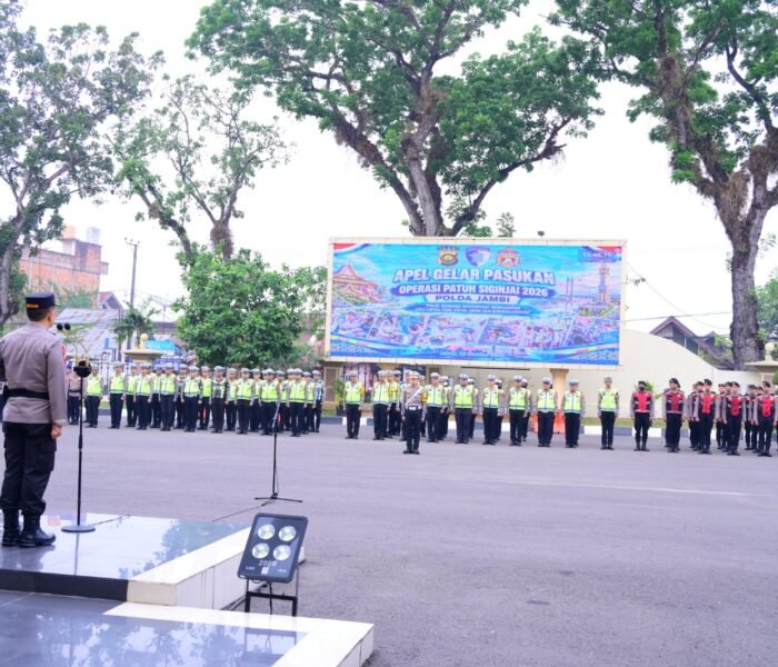 Kapolda Jambi Pimpin Apel Operasi Patuh Siginjai 2026, Fokus Tingkatkan Keselamatan Berlalu Lintas
