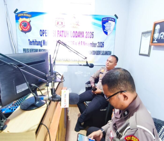 Sosialisasi Operasi Patuh Lodaya 2026, Satlantas Polres Purwakarta Edukasi Masyarakat Lewat Radio